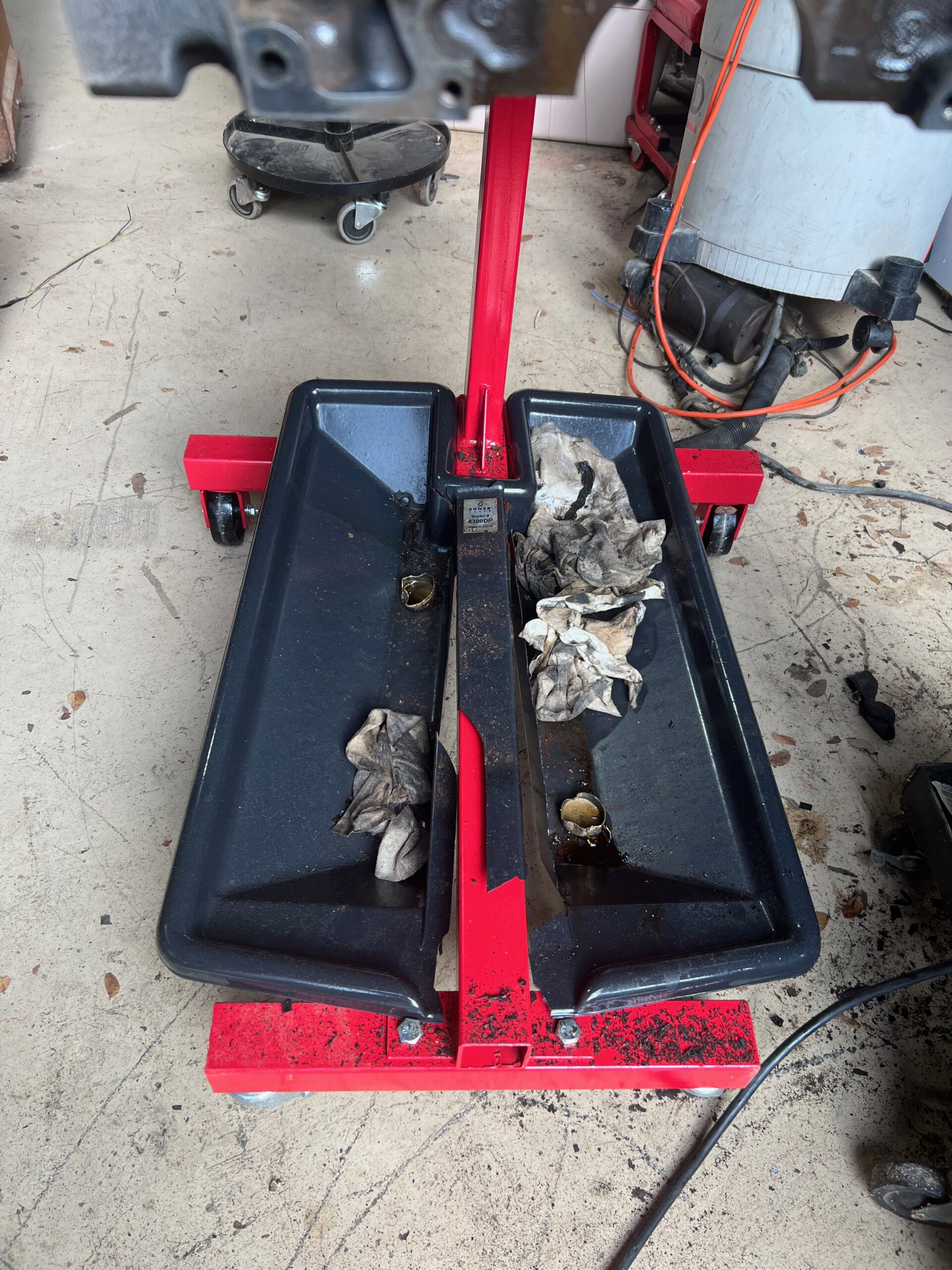 brand new broken engine stand oil catch tray