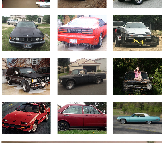 montage of junk cars